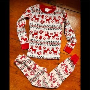 Hanna Andersson reindeer jammie set LS size 120